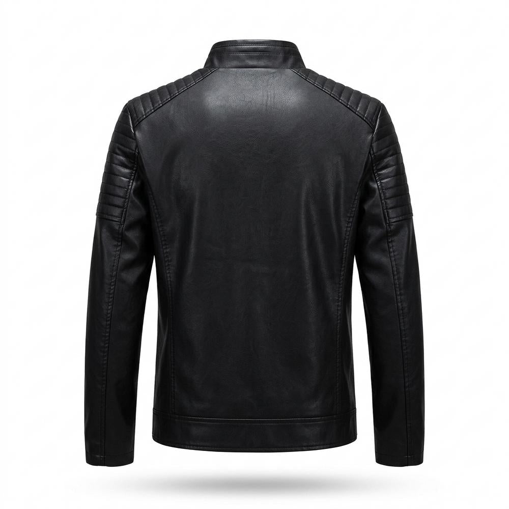 Mens Outlet House - Ronal | Quilted Slim-Fit Leather Jacket Men