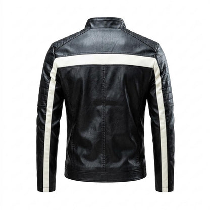 Mens Outlet House - Seram | Quilted Two-Tone Leather Jacket Men