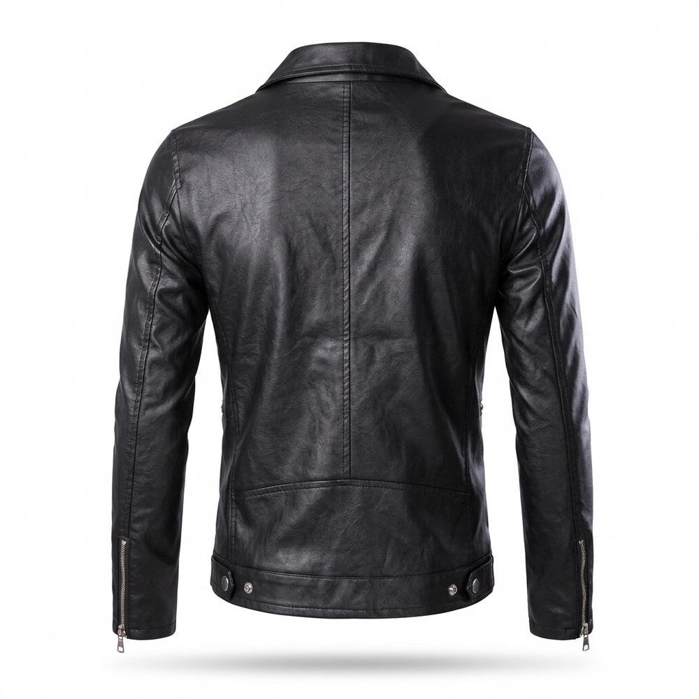 Mens Outlet House - Vevin | Asymmetrical Tailored Leather Jacket Men