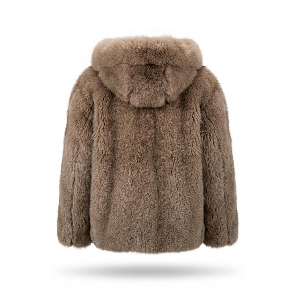 Mens Outlet House - Lykar | Hooded Faux Fur Jacket Unisex
