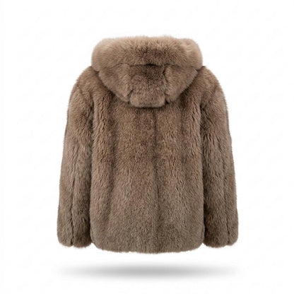 Mens Outlet House - Lykar | Hooded Faux Fur Jacket Unisex