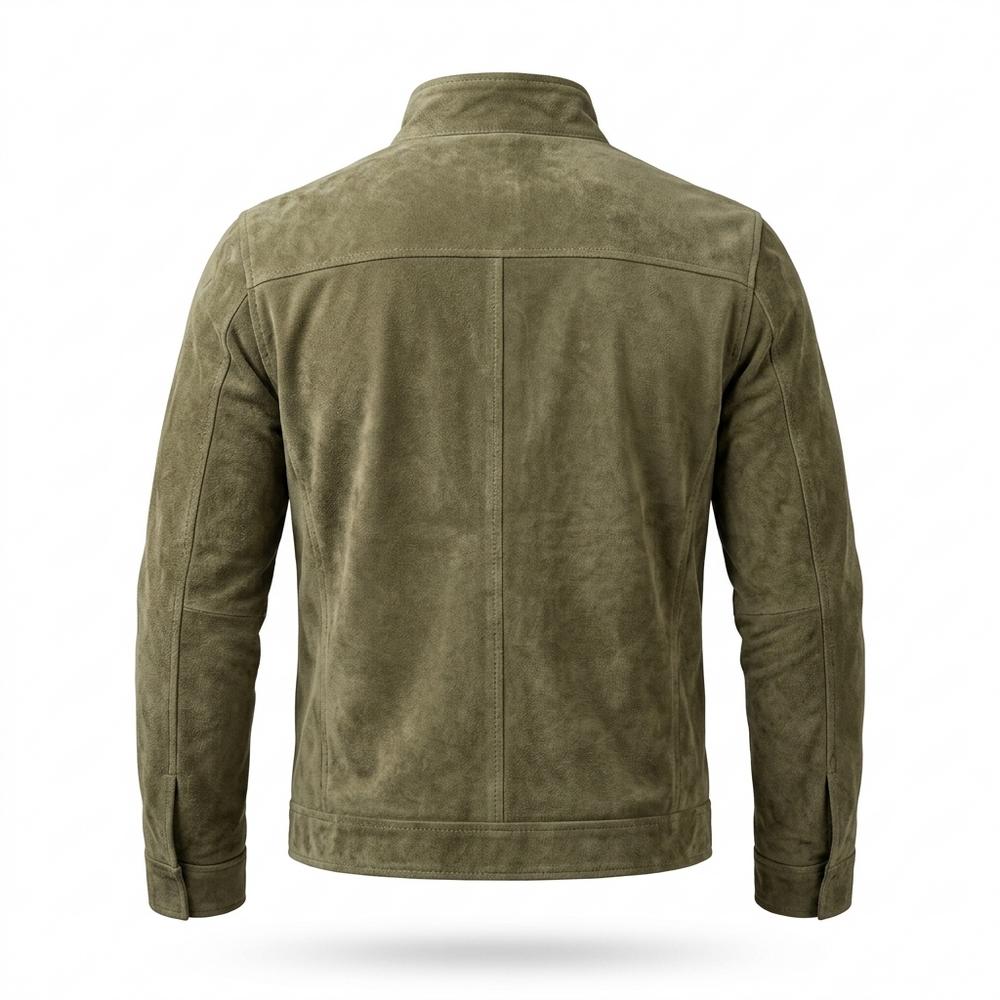 Mens Outlet House - Lefok | Suede-Effect Button-Front Jacket Men