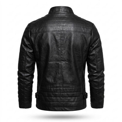 Mens Outlet House - Venor | Quilted Zip-Up Leather Jacket Men