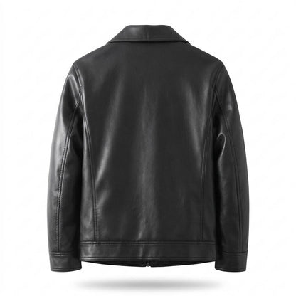Mens Outlet House - Tilin | Quilted-Lining Zip-Up Leather Jacket Men