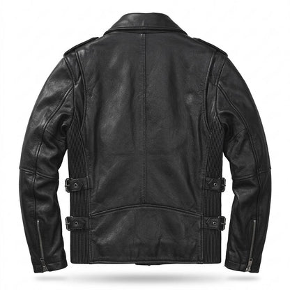 Mens Outlet House - Rasol | Asymmetrical Belted Leather Jacket Men