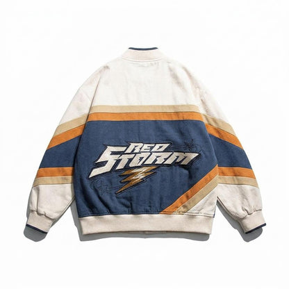 Mens Outlet House - Keran | Embroidered Color-Block Jacket Unisex