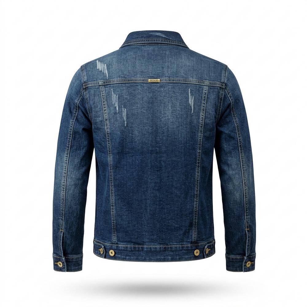 Mens Outlet House - Misan | Washed Buttoned Denim Jacket Men