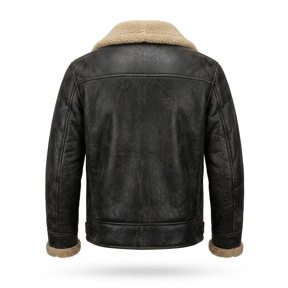 Mens Outlet House - Malom | Shearling-Lined Aviator-Style Jacket Men