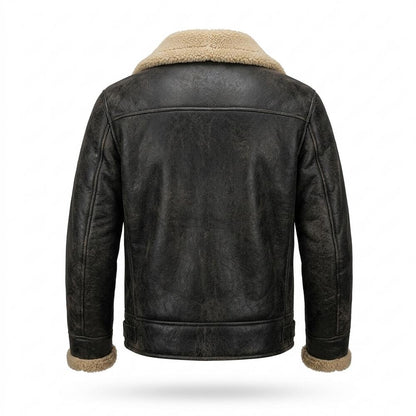 Mens Outlet House - Malom | Shearling-Lined Aviator-Style Jacket Men