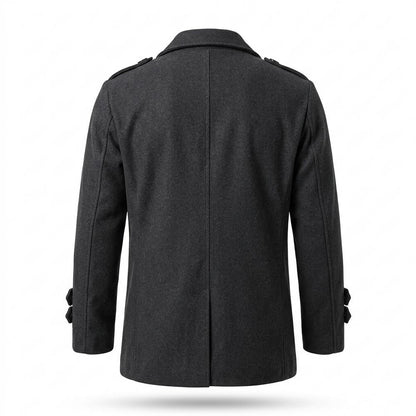 Mens Outlet House - Rilar | Double-Breasted Solid Color Coat Men