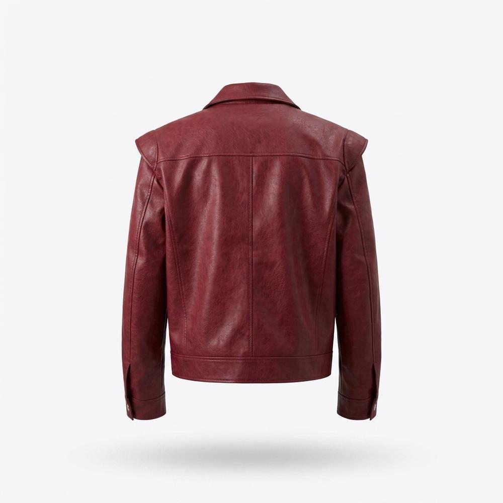 Mens Outlet House - Rinav | Zip-Up Loose-Fit Leather Jacket Men