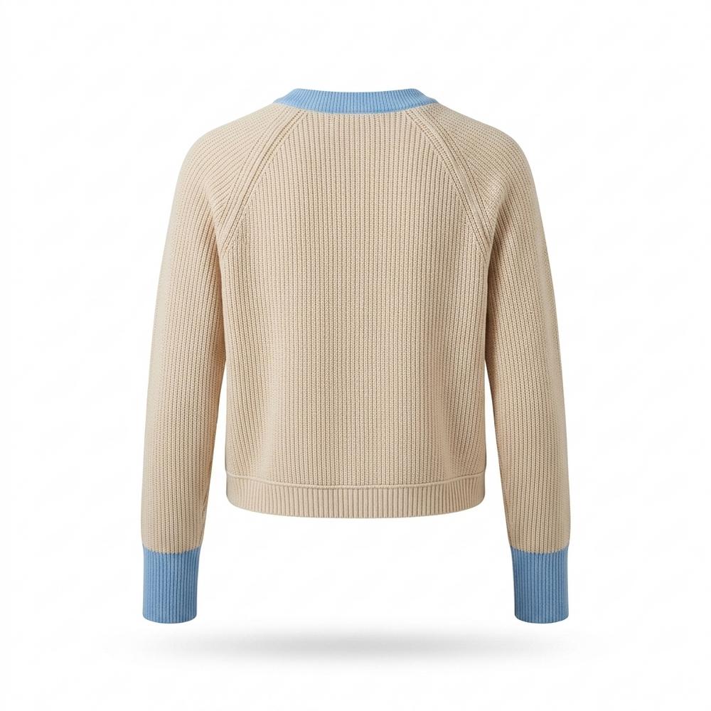 Mens Outlet House - Elsol | Rib-Knit Contrast-Trim Knit Cardigan Women