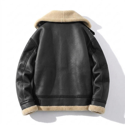 Mens Outlet House - Tavar | Sherpa-Lined Faux Leather Jacket Men