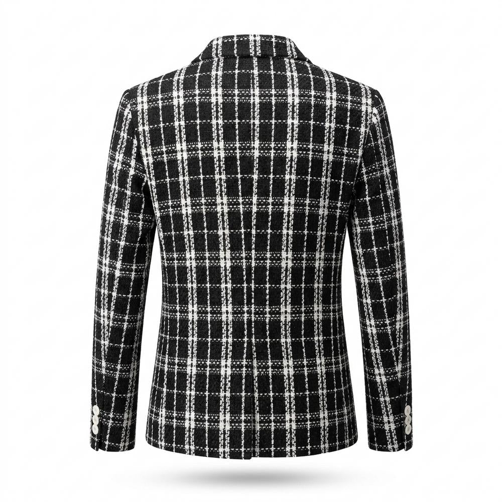 Mens Outlet House - Tiven | Plaid Textured Blazer Men