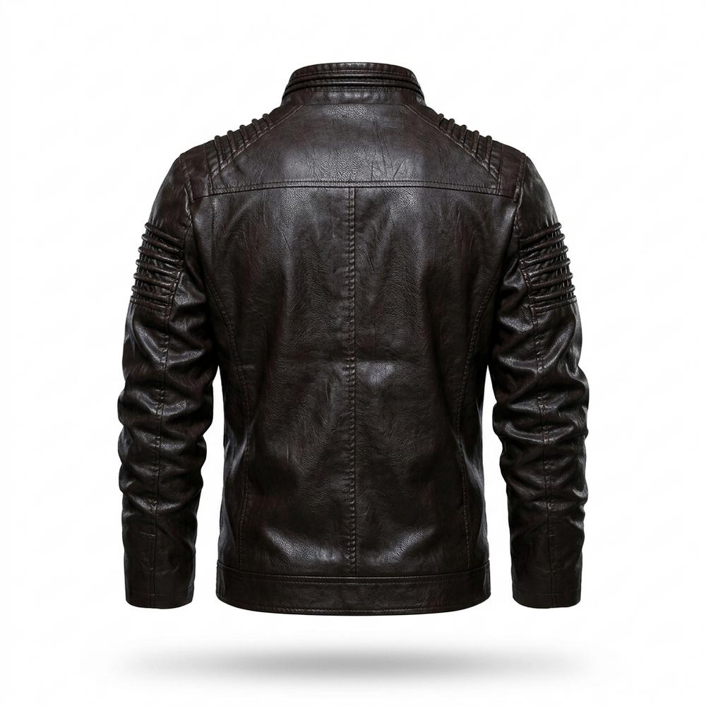 Mens Outlet House - Timer | Quilted Lined Leather Jacket Men