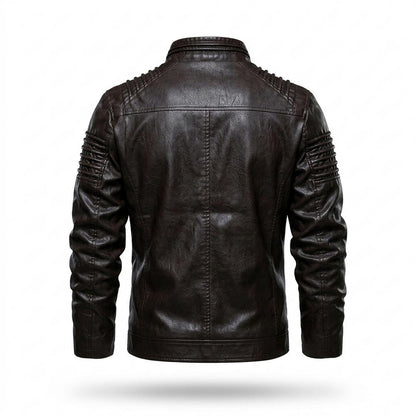 Mens Outlet House - Timer | Quilted Lined Leather Jacket Men