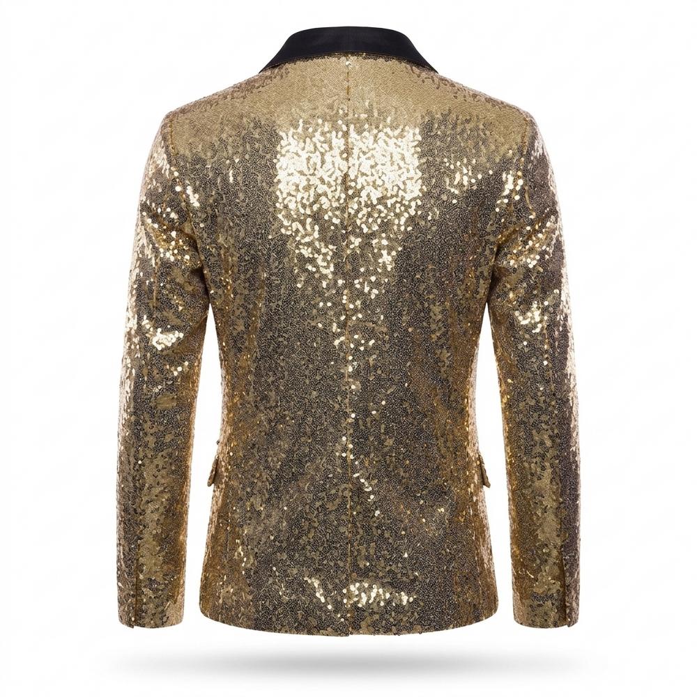 Mens Outlet House - Rosil | Sequined Single-Button Blazer Men