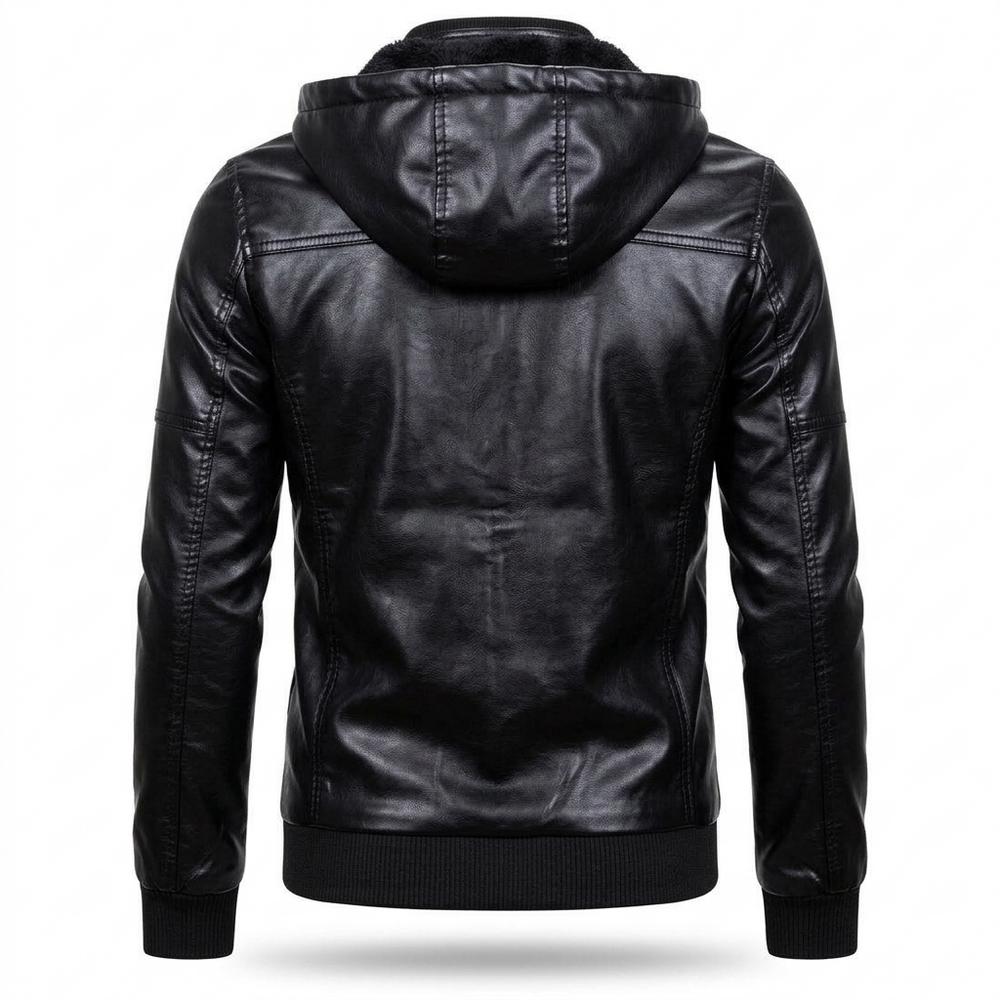 Mens Outlet House - Sever | Hooded Lined Leather Jacket Men