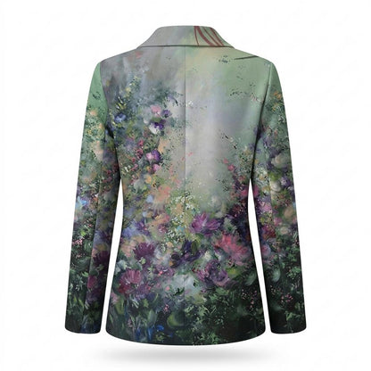 Mens Outlet House - Daded | Floral Print Notched Lapel Blazer Women