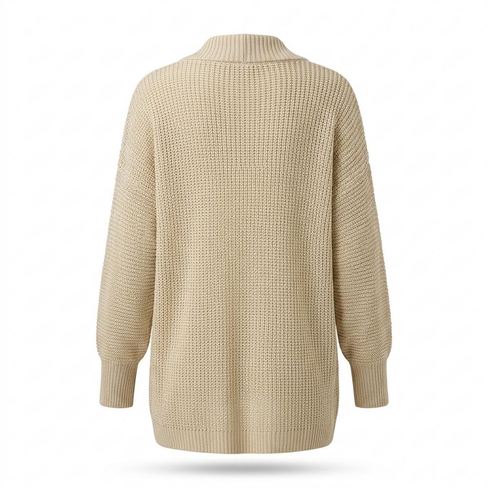 Mens Outlet House - Semar | Open-Front Rib-Knit Knit Cardigan Women