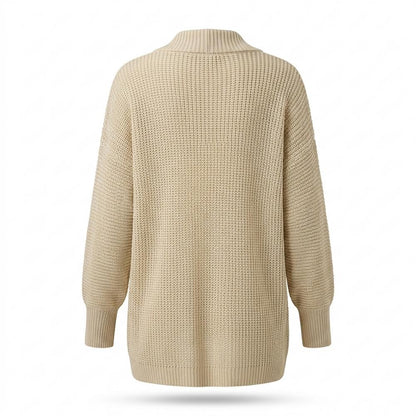 Mens Outlet House - Semar | Open-Front Rib-Knit Knit Cardigan Women