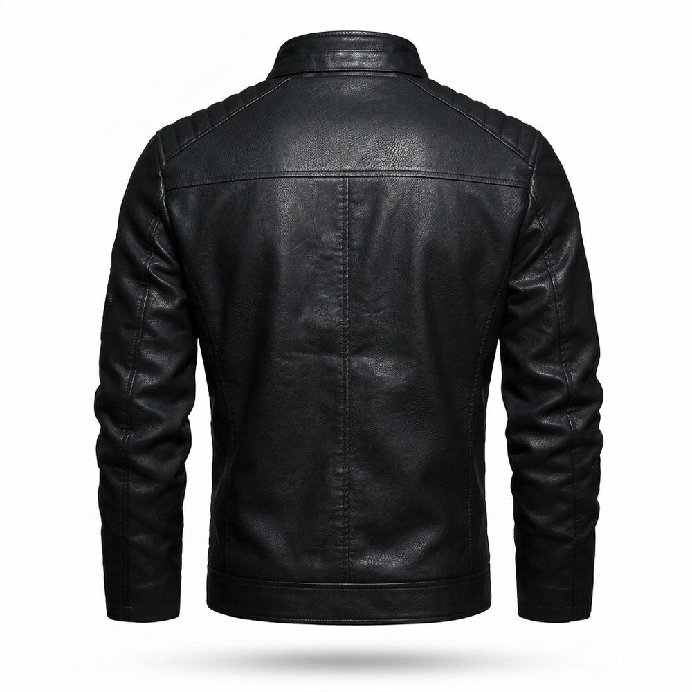 Mens Outlet House - Allom | Quilted Zip-Up Leather Jacket Men