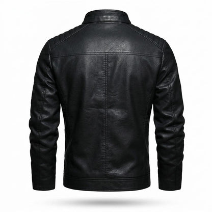 Mens Outlet House - Allom | Quilted Zip-Up Leather Jacket Men