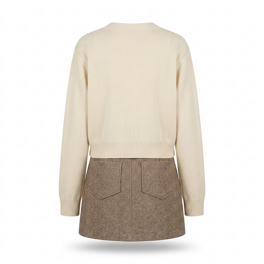Mens Outlet House - Mizan | Button-Front V-Neck Knit Cardigan Women