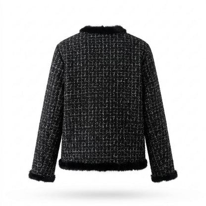 Mens Outlet House - Zemel | Tweed Fur-Trimmed Jacket Women