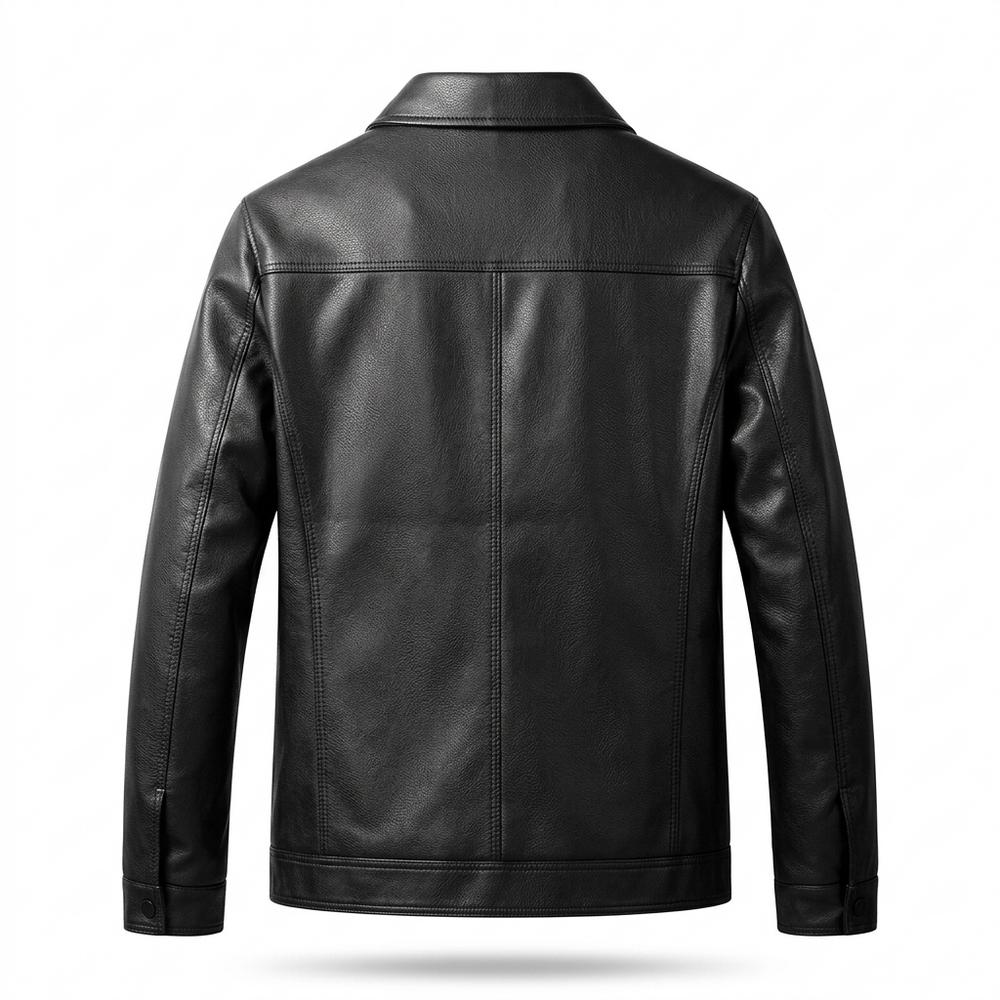 Mens Outlet House - Milar | Grained Zip-Up Leather Jacket Men