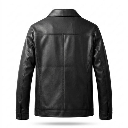 Mens Outlet House - Milar | Grained Zip-Up Leather Jacket Men