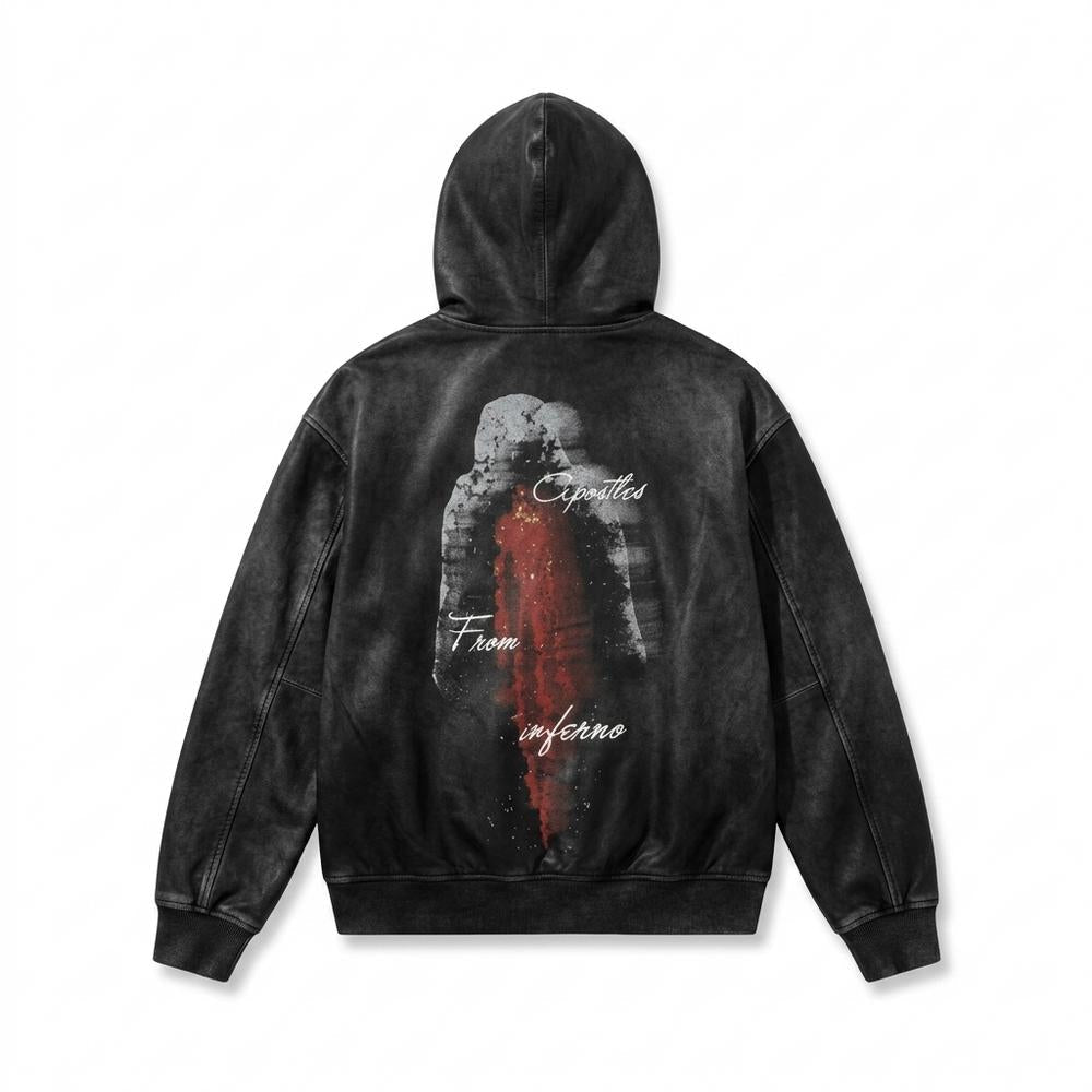 Mens Outlet House - Kasel | Vintage Wash Relaxed Fit Hoodie Unisex