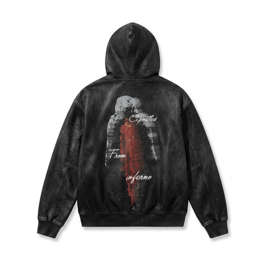 Mens Outlet House - Kasel | Vintage Wash Relaxed Fit Hoodie Unisex