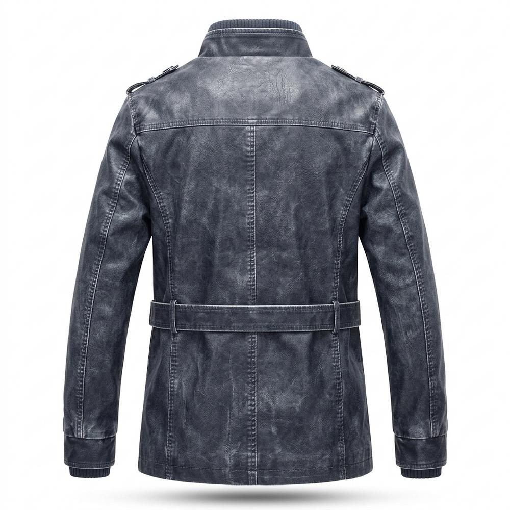 Mens Outlet House - Loron | Lined Washed Leather Jacket Men