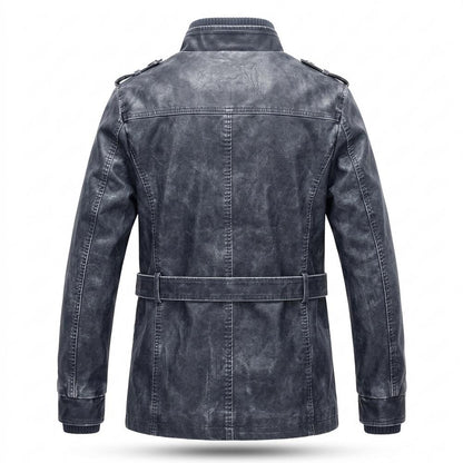Mens Outlet House - Loron | Lined Washed Leather Jacket Men