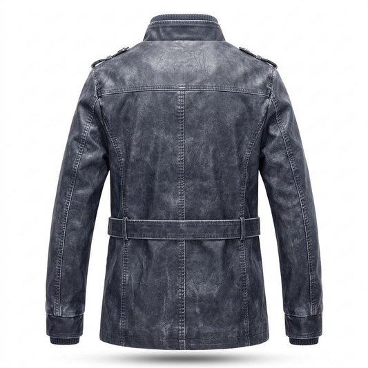Mens Outlet House - Loron | Lined Washed Leather Jacket Men