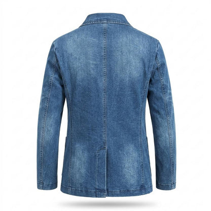 Mens Outlet House - Cakar | Denim Single-Breasted Blazer Men