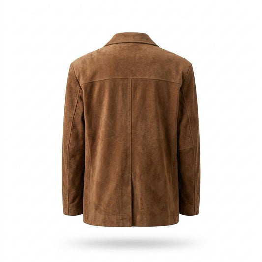 Mens Outlet House - Risan | Suede-Texture Button-Up Jacket Men