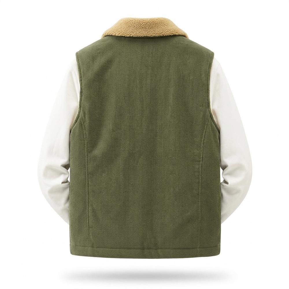 Mens Outlet House - Elmar | Corduroy Sherpa-Lined Vest Men