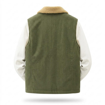 Mens Outlet House - Elmar | Corduroy Sherpa-Lined Vest Men