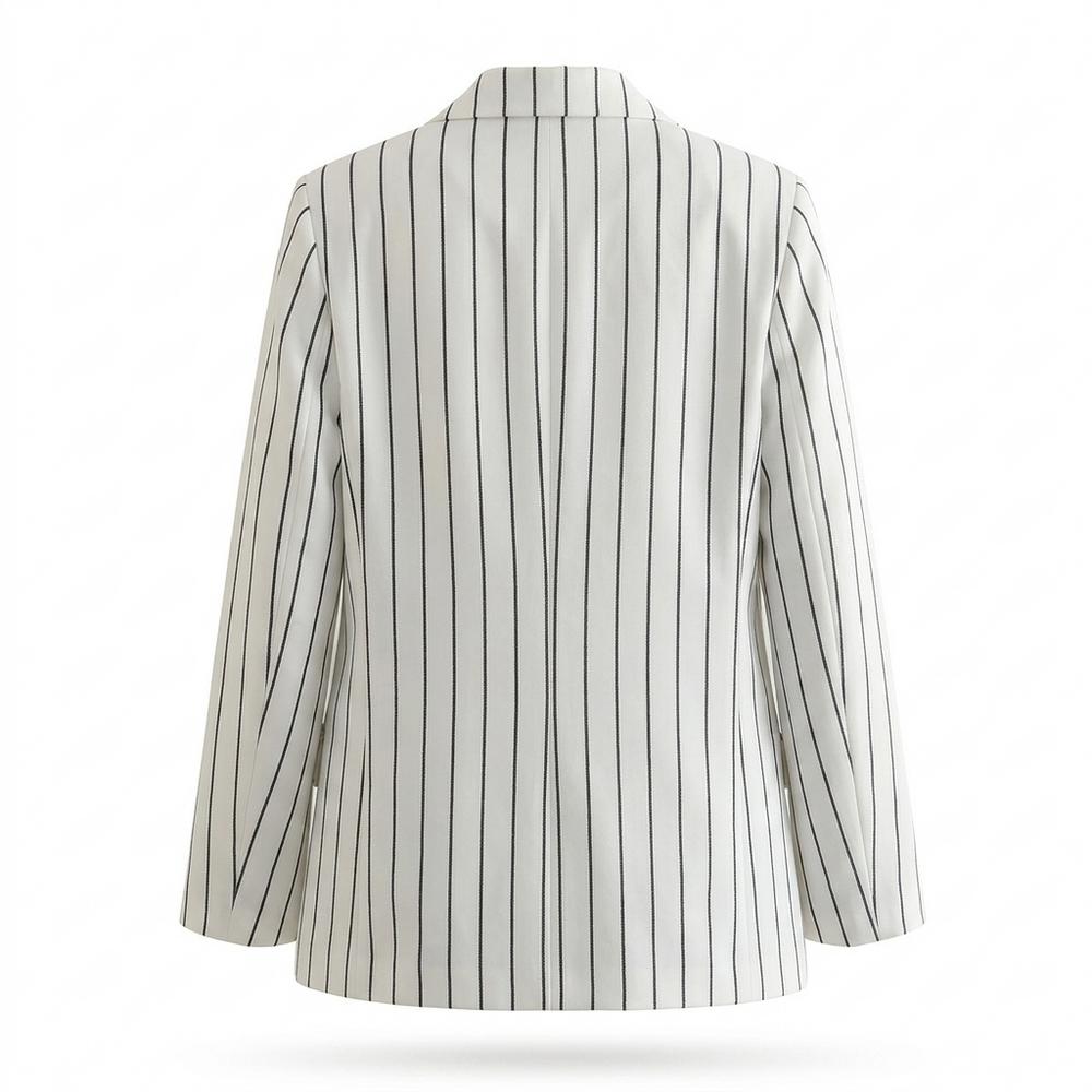 Mens Outlet House - Vasil | Striped Double-Breasted Blazer Women
