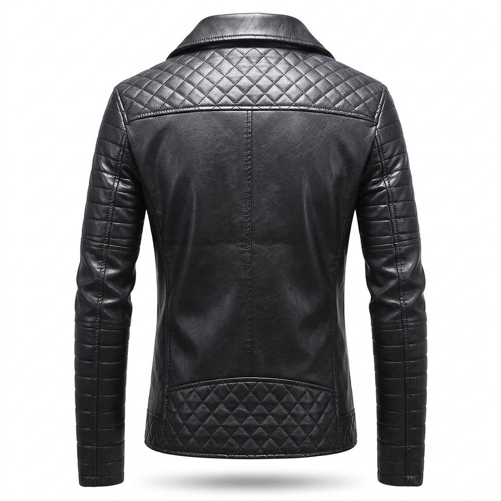 Mens Outlet House - Lonor | Quilted Lined Leather Jacket Men