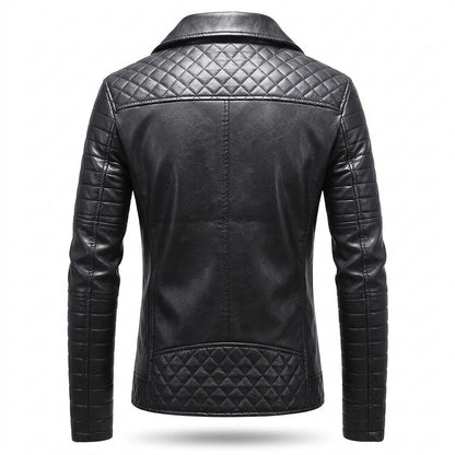 Mens Outlet House - Lonor | Quilted Lined Leather Jacket Men