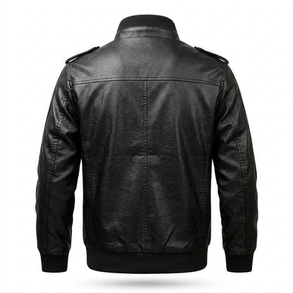 Mens Outlet House - Kesil | Lined Slim Fit Leather Jacket Men