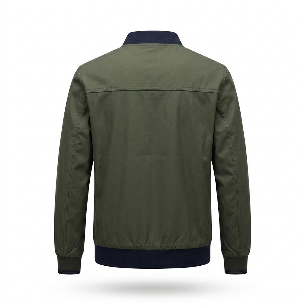 Mens Outlet House - Corum | Zip-Up Ribbed-Collar Jacket Men