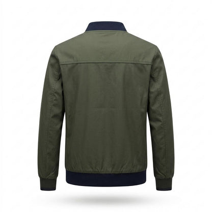 Mens Outlet House - Corum | Zip-Up Ribbed-Collar Jacket Men