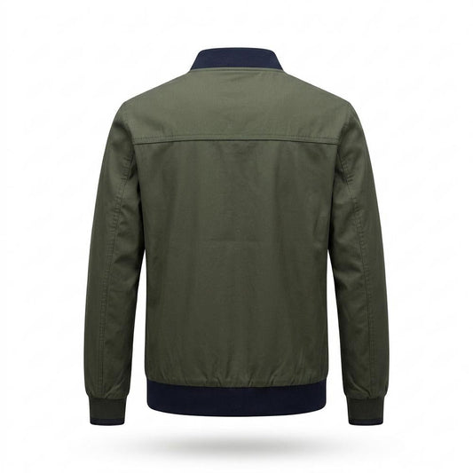 Mens Outlet House - Corum | Zip-Up Ribbed-Collar Jacket Men
