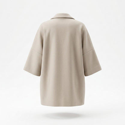 Mens Outlet House - Tilom | Oversized Cuffed Sleeve Coat Women