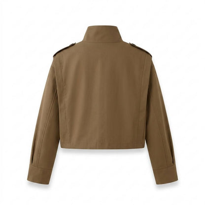 Mens Outlet House - Eofuv | High-Neck Cropped Jacket Women