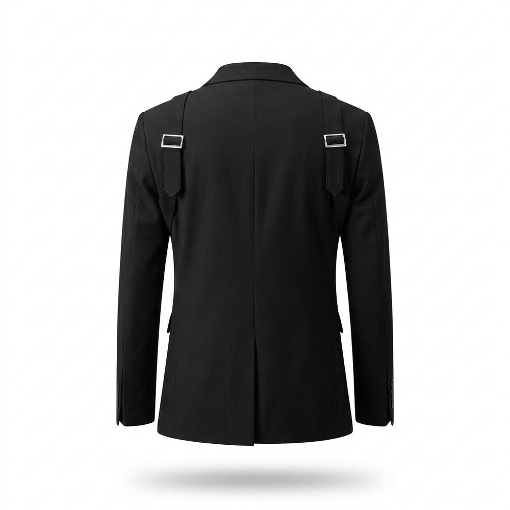 Mens Outlet House - Rasil | Buckled Single-Breasted Blazer Men